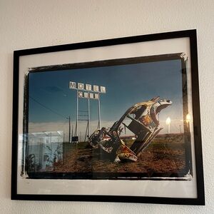 Framed art. Photography in a black frame.